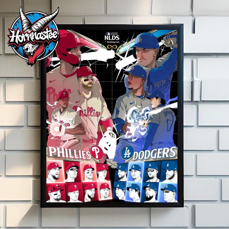 National League Division Series 2025 Los Angeles Dodgers vs Philadelphia Phillies Poster Home Decor Canvas National League Division Series 2025 Los Angeles Dodgers vs Philadelphia Phillies Poster Home Decor Canvas