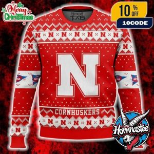 Nebraska Cornhuskers NCAA Ugly Christmas Sweater Red Fair NCAA Ugly Christmas Sweater