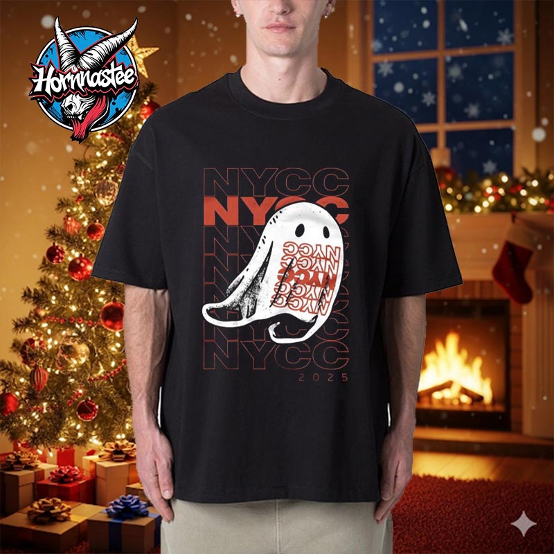 New York Comic Con NYCC Halloween Tee 2025 Plastic Bag Ghost Unisex T Shirt New York Comic Con NYCC Halloween Tee 2025 Plastic Bag Ghost Unisex T Shirt