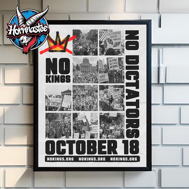 No Kings No Dictators October 18 2025 Poster Home Decor Canvas No Kings No Dictators October 18 2025 Poster Home Decor Canvas