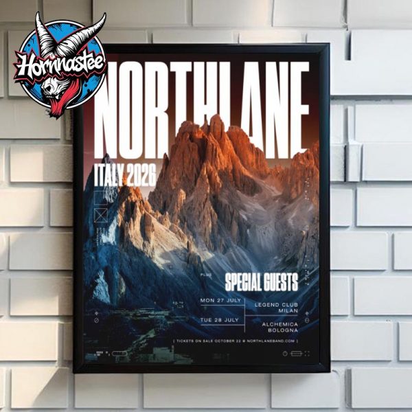 Northlane Italy 2026 Show On 27 28 July 2026 Poster Canvas Decor