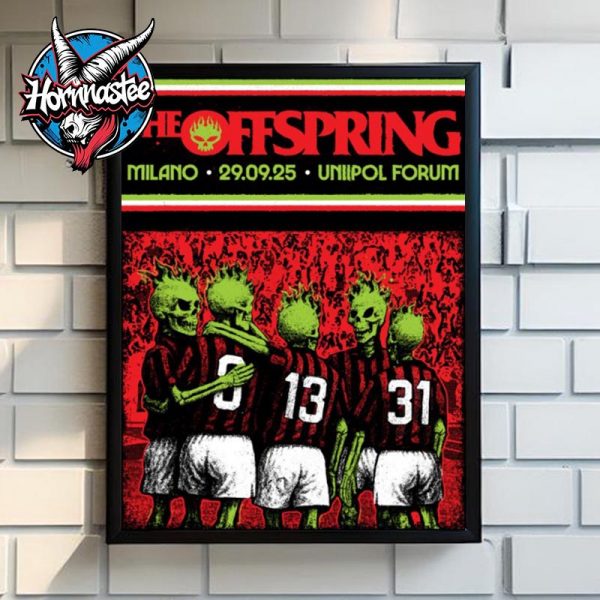 Offspring Milano Show On September 29 2025 At Uniipol Forum Inspired By 1992 93 Scudetto AC Milan Poster Home Decor Canvas