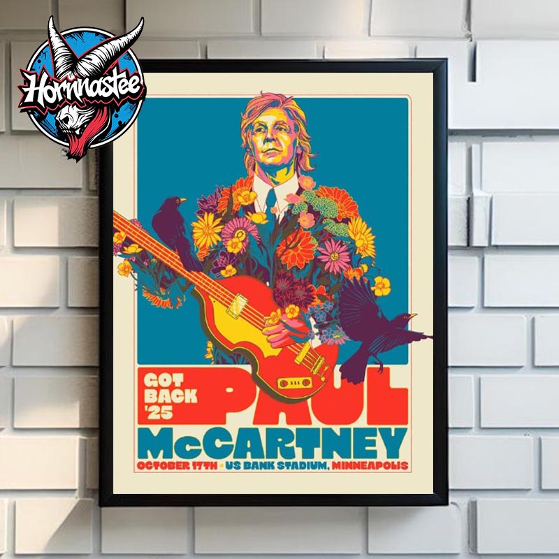 Paul McCartney Got Back 25 Tour On October 17 2025 At US Bank Stadium In Minneapolis Poster Canvas Decor Paul McCartney Got Back 25 Tour On October 17 2025 At US Bank Stadium In Minneapolis Poster Canvas Decor
