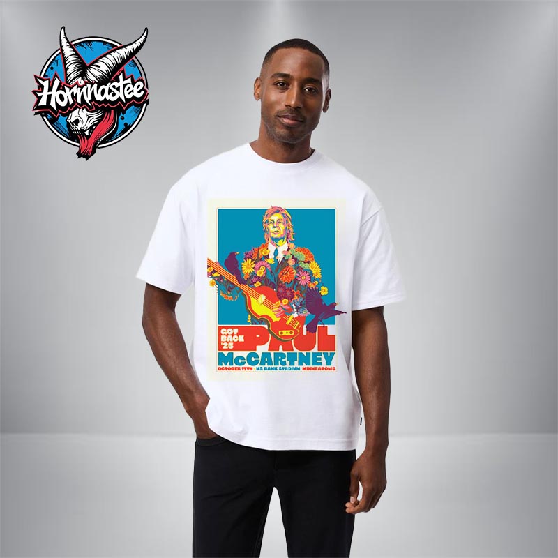 Paul McCartney Got Back 25 Tour On October 17 2025 At US Bank Stadium In Minneapolis Unisex T Shirt Paul McCartney Got Back 25 Tour On October 17 2025 At US Bank Stadium In Minneapolis Unisex T Shirt