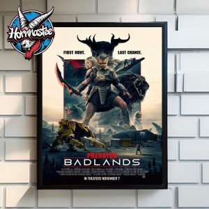 Predator Badlands New Poster First Hunt Last Chance In Theaters November 7 2025 Poster Home Decor Canvas