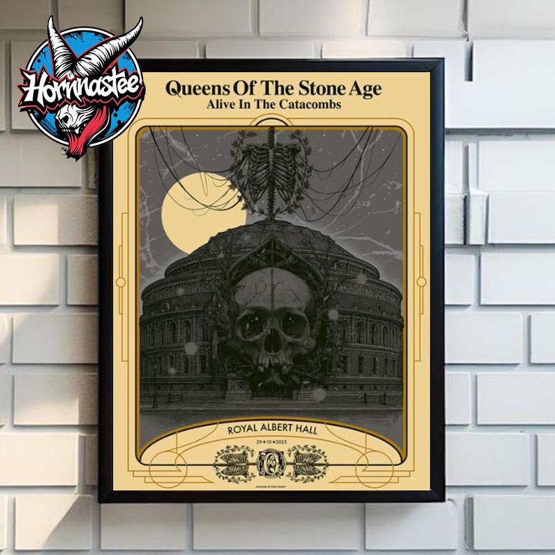 Queen Of The Stone Age Alive In The Catacombs At Royal Albert Hall On October 29 2025 Poster Canvas Decor Queen Of The Stone Age Alive In The Catacombs At Royal Albert Hall On October 29 2025 Poster Canvas Decor