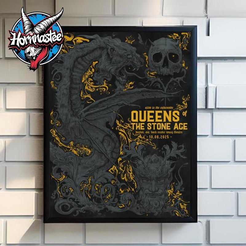 Queens Of The Stone Age Boston MA Show On October 8 2025 At Boch Center Alive In The Catacombs Poster Home Decor Canvas Queens Of The Stone Age Boston MA Show On October 8 2025 At Boch Center Alive In The Catacombs Poster Home Decor Canvas