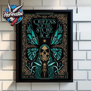 Queens Of The Stone Age Milan Italy Show At Teatro Lirico di Milano On October 18 2025 Alive In The Catacombs Tour Poster Canvas Decor