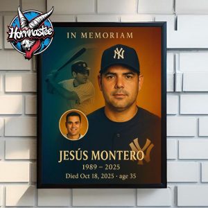 RIP In Memory Jesus Montero Former Yankees Player 1989 2025 Poster Canvas Decor RIP In Memory Jesus Montero Former Yankees Player 1989 2025 Poster Canvas Decor