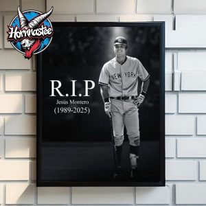 RIP Jesús Montero New York Yankees 1989 2025 Poster Canvas Decor RIP Jesús Montero New York Yankees 1989 2025 Poster Canvas Decor