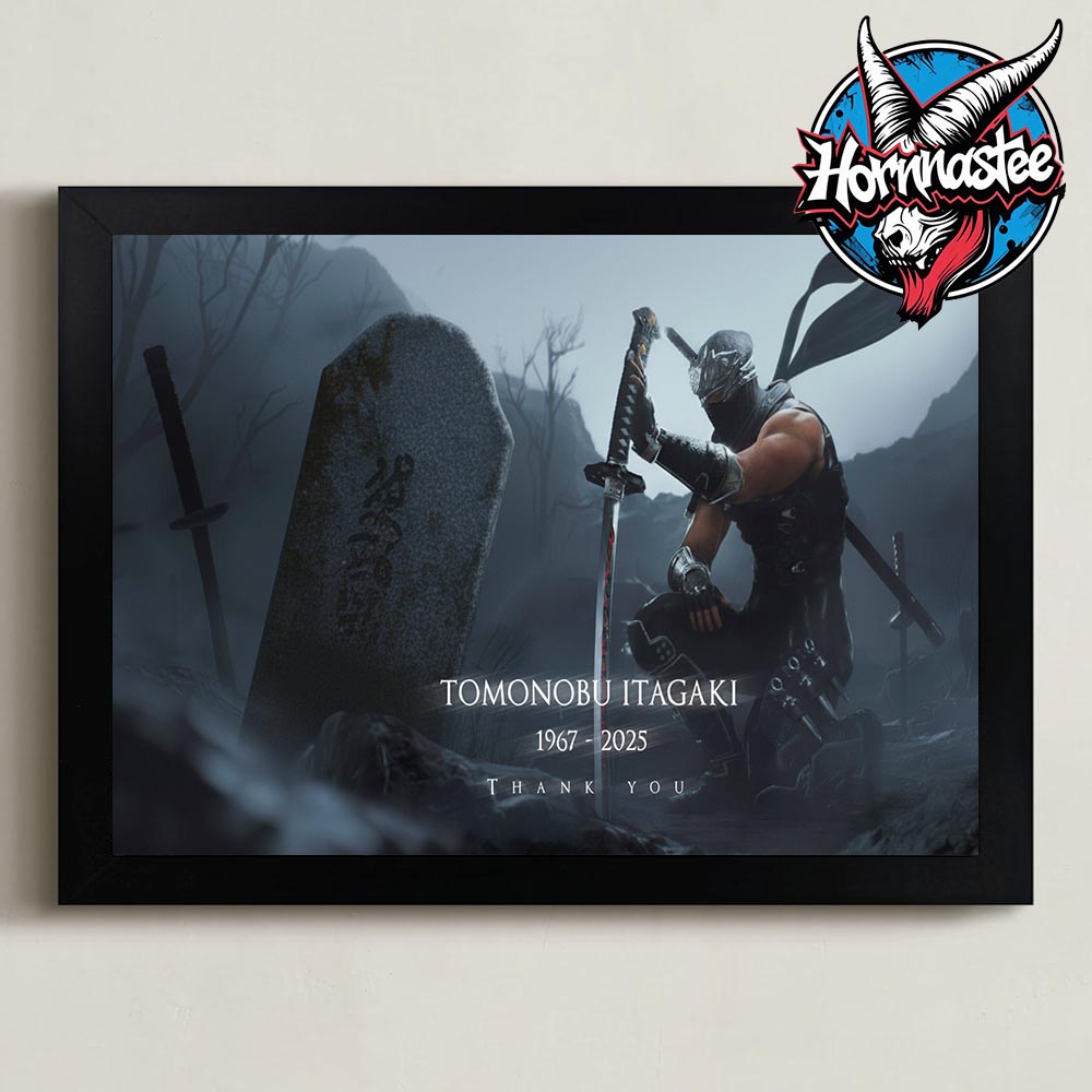 RIP Tomonobu Itagaki Video Game Designer 1967 2025 Thank You Poster Horizontal RIP Tomonobu Itagaki Video Game Designer 1967 2025 Thank You Poster Horizontal
