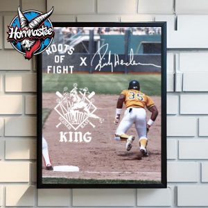 Roots Of Fight x Rickey Henderson Stolen Base King Poster Home Decor Canvas