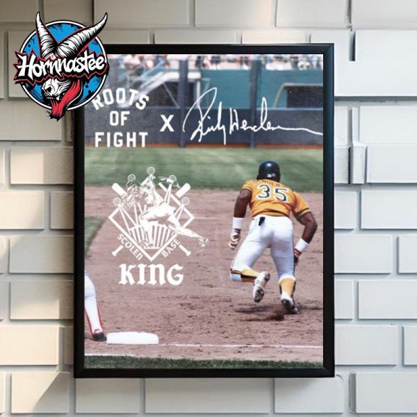 Roots Of Fight x Rickey Henderson Stolen Base King Poster Home Decor Canvas