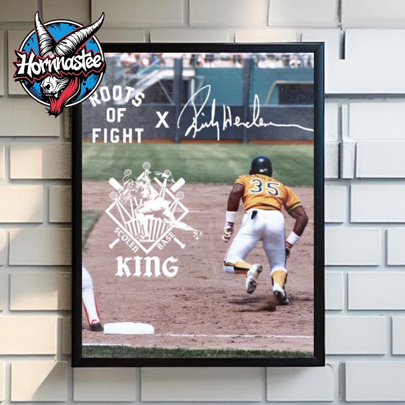 Roots Of Fight x Rickey Henderson Stolen Base King Poster Home Decor Canvas Roots Of Fight x Rickey Henderson Stolen Base King Poster Home Decor Canvas