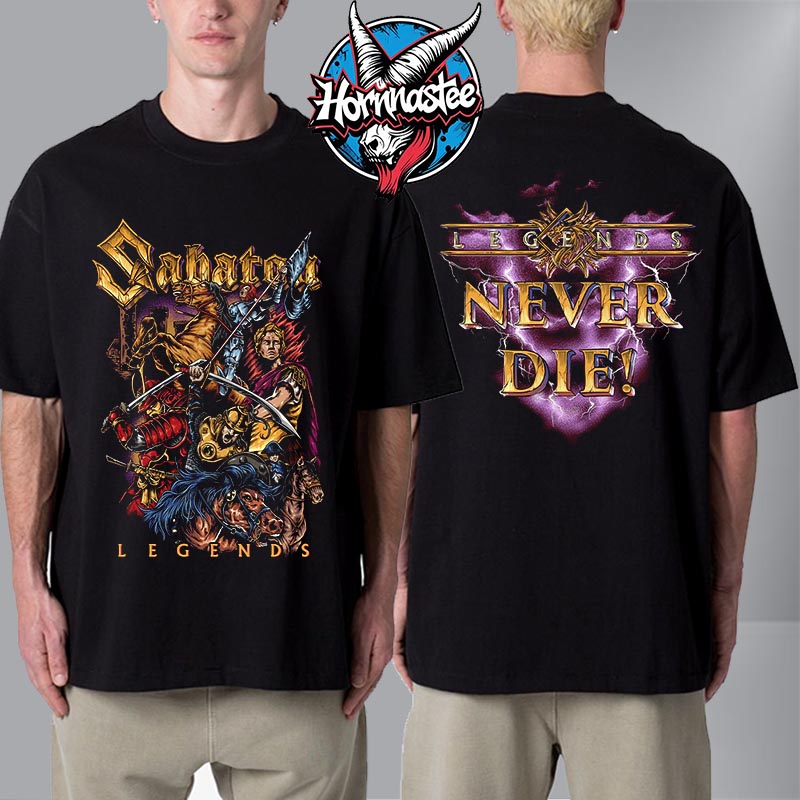 Sabaton Vault Of Legends Never Die Unisex T Shirt Two Sided Sabaton Vault Of Legends Never Die Unisex T Shirt Two Sided