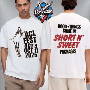 Sabrina Carpenter At ACL Festival 2025 Short N Sweet Packages Unisex T Shirt Two Sided