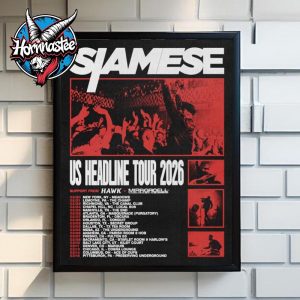 Siamese Band US Headline Tour 2026 Schedule Tour Dates Poster Home Decor Canvas