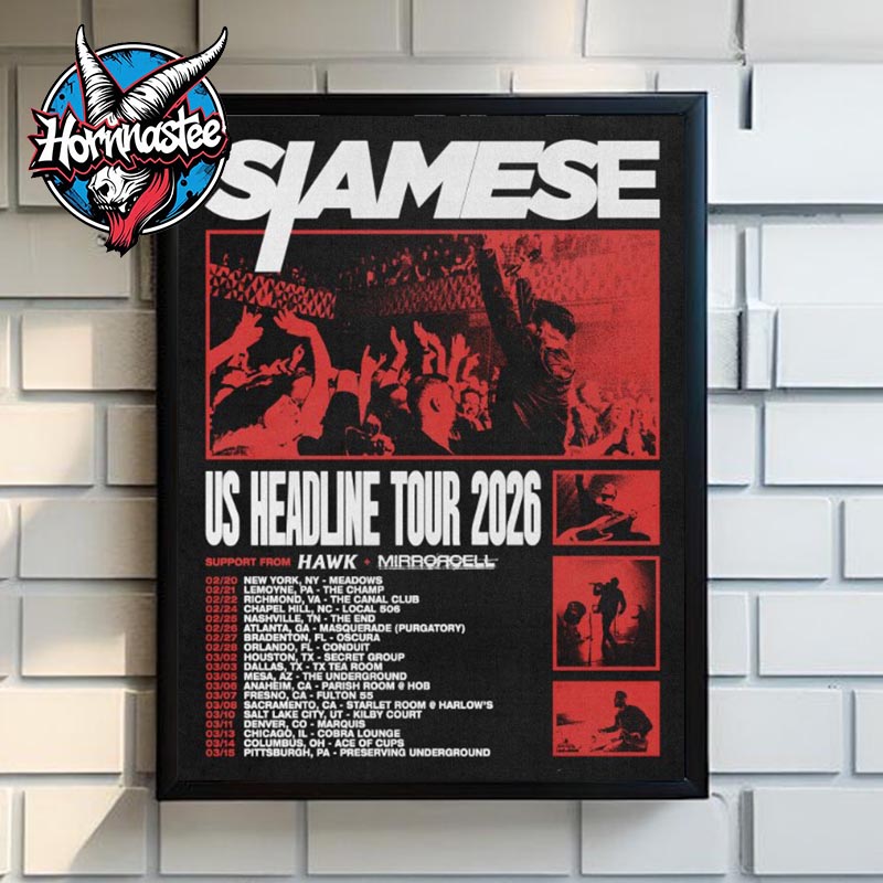 Siamese Band US Headline Tour 2026 Schedule Tour Dates Poster Home Decor Canvas Siamese Band US Headline Tour 2026 Schedule Tour Dates Poster Home Decor Canvas