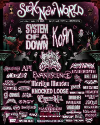 Sick New World Festival Poster Line Up On April 25 2026 In Las Vegas Festival Ground NV
