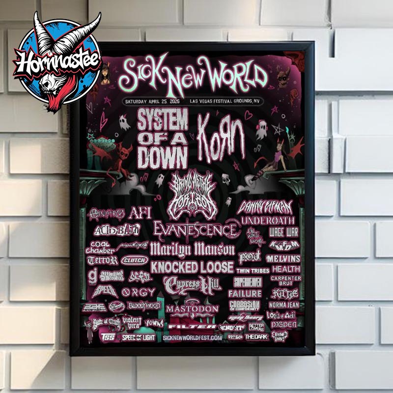 Sick New World Festival Poster Line Up On April 25 2026 In Las Vegas Festival Ground NV Poster Canvas Decor Sick New World Festival Poster Line Up On April 25 2026 In Las Vegas Festival Ground NV Poster Canvas Decor