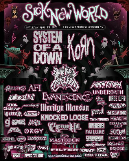 Sick New World Festival Poster Line Up On April 25 2026 In Las Vegas Festival Ground NV