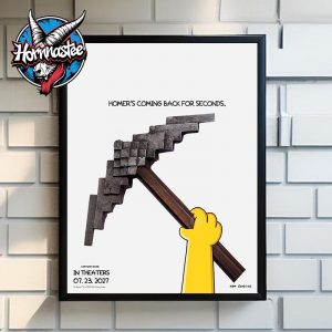 Simpsons x Minecraft Simcraft Homer’s Coming Back For Seconds In Theaters Same Day July 23 2025 Poster Home Decor Canvas