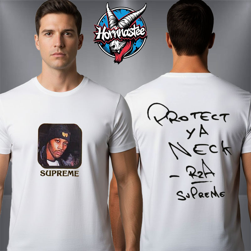 Supreme x Wu Tang Clan Protect Ya Neck RZA Unisex T Shirt Two Sided Supreme x Wu Tang Clan Protect Ya Neck RZA Unisex T Shirt Two Sided