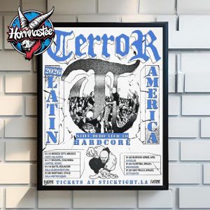 Terror Band Latin America 2026 Schedule Tour Dates Still Dedicated To Hardcore Poster Home Decor Canvas