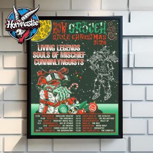 The Grouch How The Grouch Stole Christmas 2025 Schedule Cities Tour Dates Poster Canvas Decor The Grouch How The Grouch Stole Christmas 2025 Schedule Cities Tour Dates Poster Canvas Decor