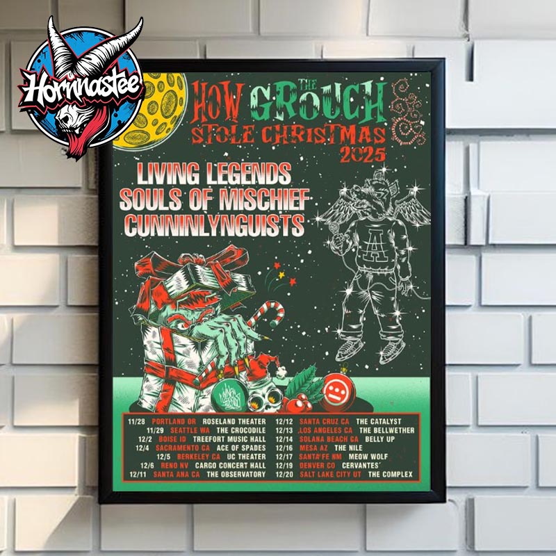 The Grouch How The Grouch Stole Christmas 2025 Schedule Cities Tour Dates Poster Canvas Decor The Grouch How The Grouch Stole Christmas 2025 Schedule Cities Tour Dates Poster Canvas Decor