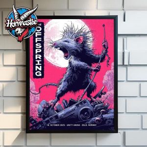 The Offspring Oslo Norway Show At Unity Arena On October 10 2025 Poster Home Decor Canvas