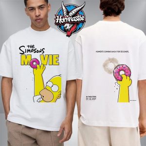 The Simpsons New Movie After 20 Years In Theaters July 23 2027 Homer’s Coming Back For Seconds Unisex T Shirt Two Sided