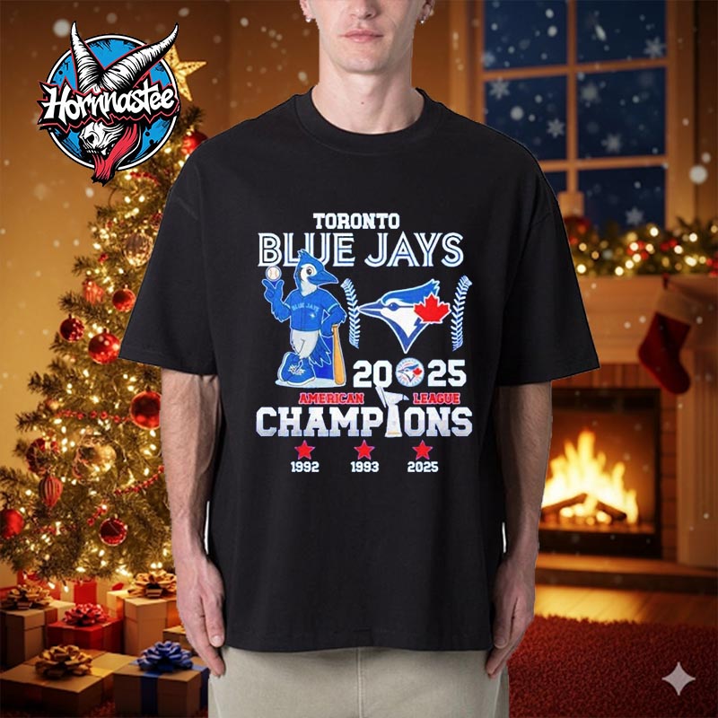 Toronto Blue Jays 2025 American League Champions 1992 1993 2025 Unisex T Shirt Toronto Blue Jays 2025 American League Champions 1992 1993 2025 Unisex T Shirt