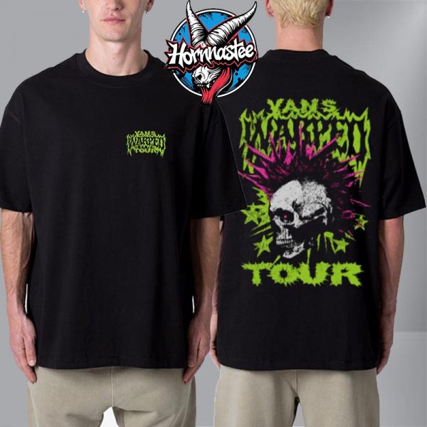 Vans Warped Tour Exclusive Tee Mohawk Skull Unisex T Shirt Two Sided