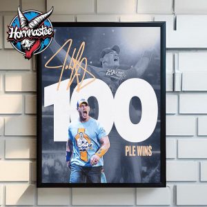 WWE Crown Jewel John Cena Make History 100 PLE Wins Signature Poster Home Decor Canvas