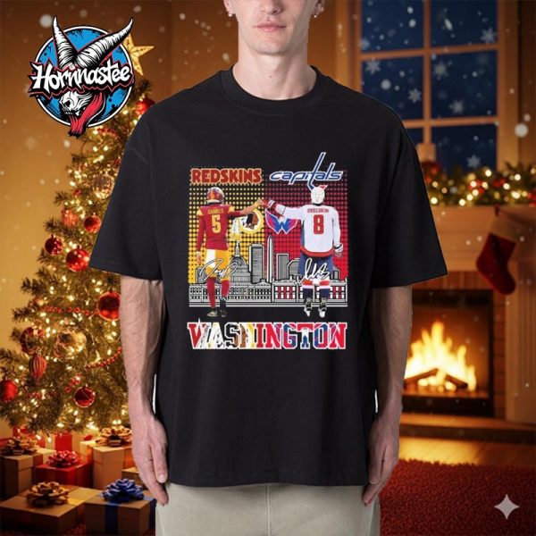 Washington Capitals vs Commanders Alexander Ovechkin vs Jayden Daniels 2025 Unisex T Shirt