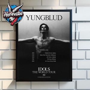 Yungblud Idols The World Tour Australia 2026 Schedule Poster Home Decor Canvas