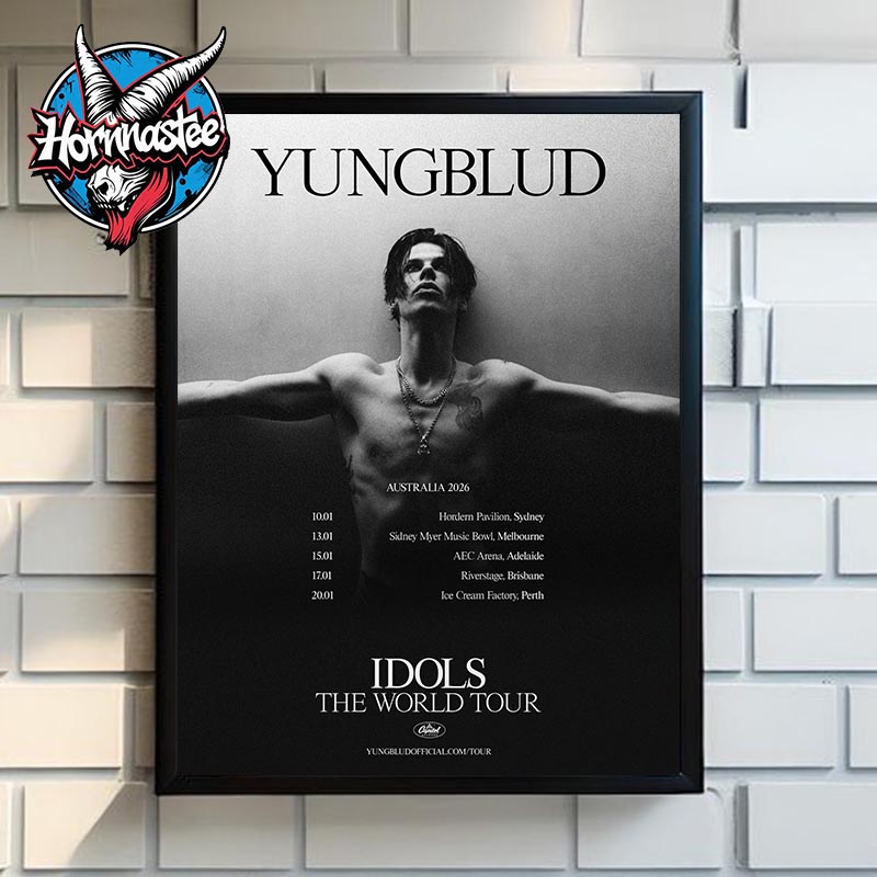 Yungblud Idols The World Tour Australia 2026 Schedule Poster Home Decor Canvas Yungblud Idols The World Tour Australia 2026 Schedule Poster Home Decor Canvas
