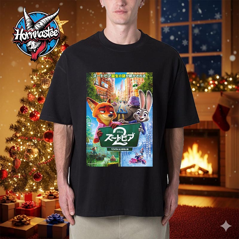 Zootopia 2 New Official Japan Poster In theaters On November 26 2025 Unisex T Shirt Zootopia 2 New Official Japan Poster In theaters On November 26 2025 Unisex T Shirt
