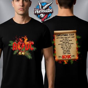 ACDC Christmas Holiday Wish List Unisex T Shirt Two Sided