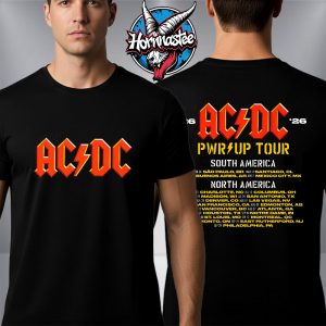 ACDC Pwr Up Tour 2026 Schedule Tour Dates Unisex T Shirt Two Sided