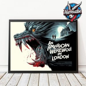 An American Werewolf In London Halloween Poster Art By Luke Preece Poster Home Decor Canvas Horizontal