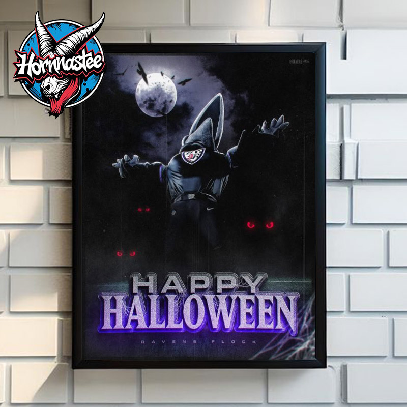 Baltimore Ravens Happy Halloween Poster Canvas Decor Baltimore Ravens Happy Halloween Poster Canvas Decor