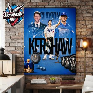 Clayton Kershaw Los Angeles Dodgers Finished All Title Career Poster Canvas Decor