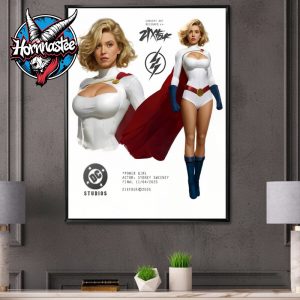 DCU Power Girl Art By 21xfour Featuring Sydney Sweeney aka Power Girl Poster Canvas Decor