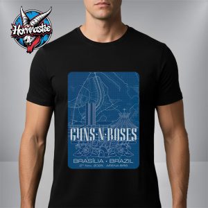 Guns N Roses Brasilia Brazil Exclusive Poster At Arena Mane Garrincha On November 2 2025 Brazil Unisex T Shirt