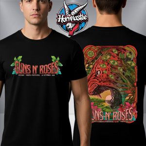 Guns n Roses Exclusive Poster At Arena Pantanal Show On October 31 2025 In Cuiaba Brazil Unisex T Shirt Two Sided