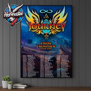 Journey Band Final Frontier Tour 2026 Official Schedule Tour Dates Poster Canvas Decor
