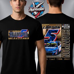 Kyle Larson Champions No 5 2025 NASCAR Cup Series 2X Champions Unisex T Shirt Two Sided