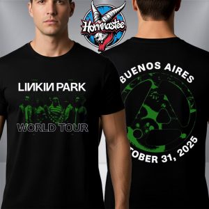 Linkin Park Buenos Aires Exclusive Merchandise At Parque De La Ciudad On October 31 2025 From Zero World Tour 2025 Unisex T Shirt Two Sided